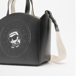 Mala Karl Lagerfeld Ikon Circle Karl SM Tote Preto