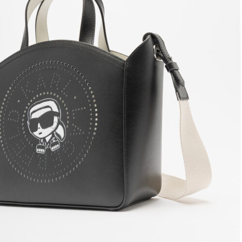 Mala Karl Lagerfeld Ikon Circle Karl SM Tote Preto