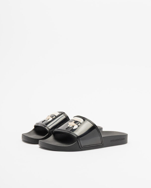 Chinelos slide Karl Lagerfeld  Preto