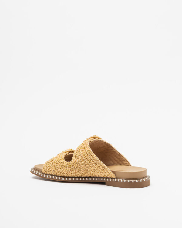 Sandálias rasas Karl Lagerfeld Kleo Double Strap Stitch Bege