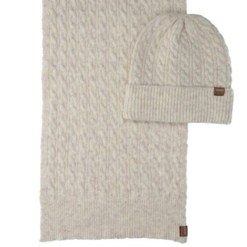 2F6001-MA29S-00192-01 Conjunto de Gorro e Cachecol Liu Jo Manteiga 2F6001-MA29S-00192 - imagem 1