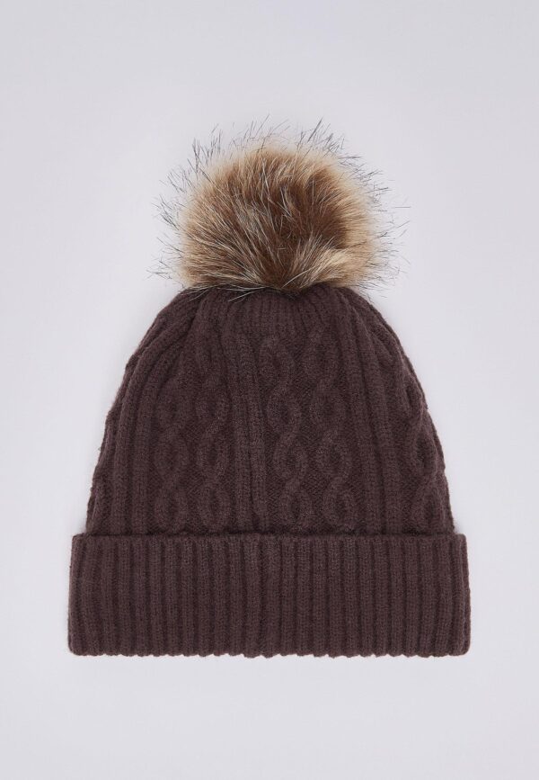 Gorro com Pompom Liu Jo Castanho Escuro 2F6008-MA33S-00533 - imagem 1