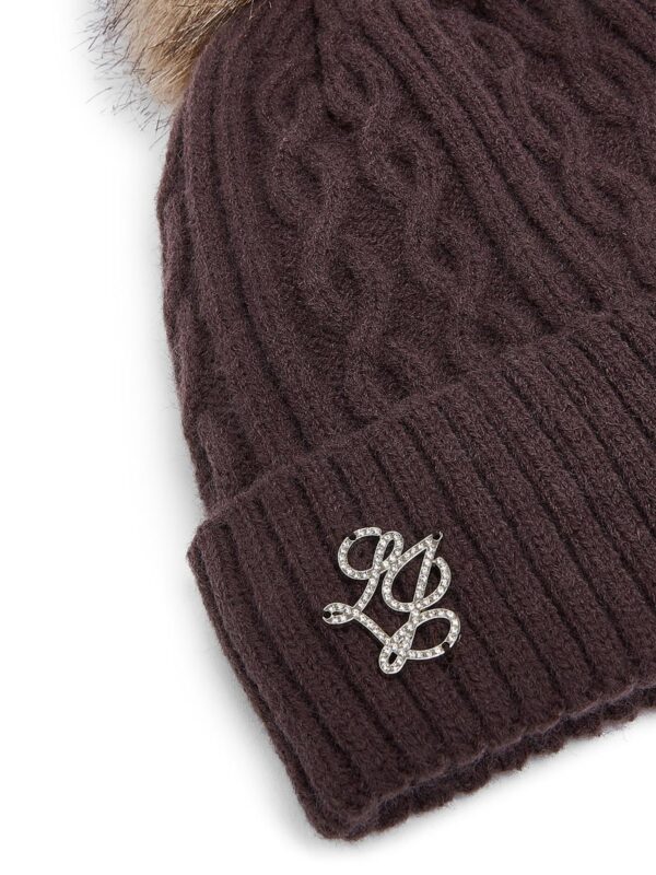 Gorro com Pompom Liu Jo Castanho Escuro 2F6008-MA33S-00533 - imagem 2