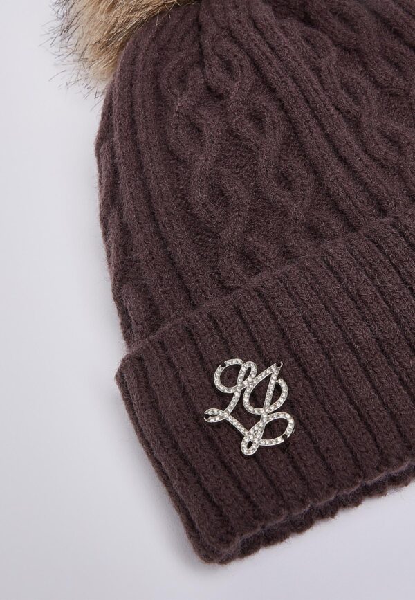 Gorro com Pompom Liu Jo Castanho Escuro 2F6008-MA33S-00533 - imagem 3