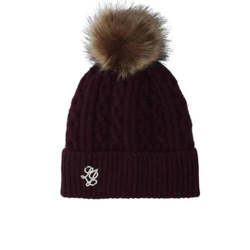 2F6008-MA33S-91718-01 Gorro com Pompom Liu Jo Beringela 2F6008-MA33S-91718 - imagem 1