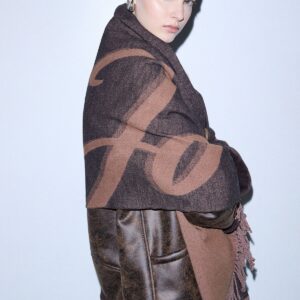 Estola Maxi Logo Liu Jo Preta 2F6030-T2742-22222 - imagem 1