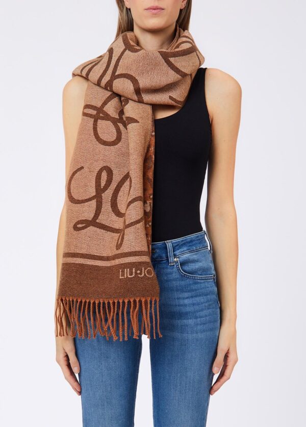 Estola Jacquard Liu Jo Bege 2F6035-T0300-00005 - imagem 2