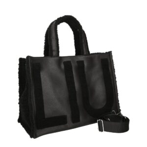 Mala Shopper Maxi Logo Liu Jo Preta 2F6037-E0021-22222 - imagem 1