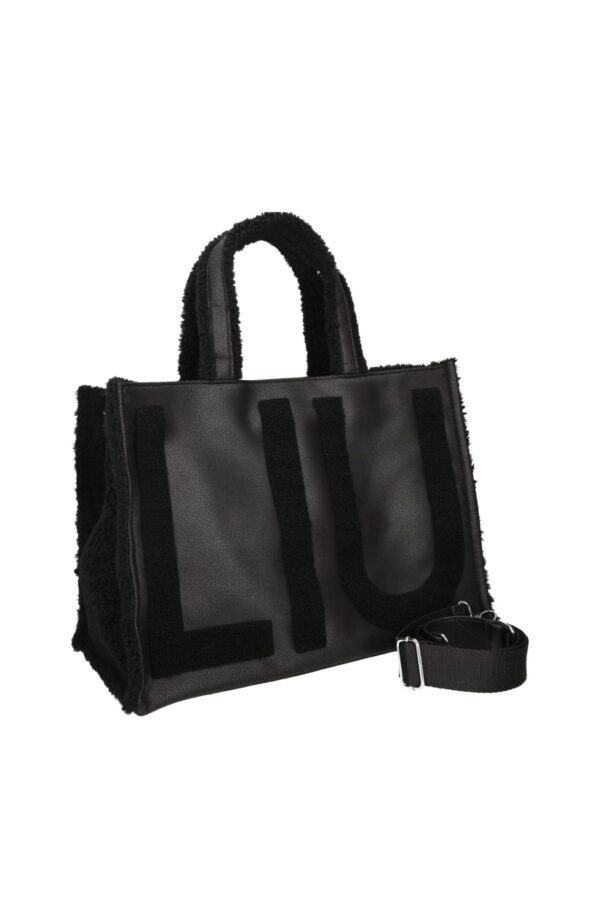 Mala Shopper Maxi Logo Liu Jo Preta 2F6037-E0021-22222 - imagem 1