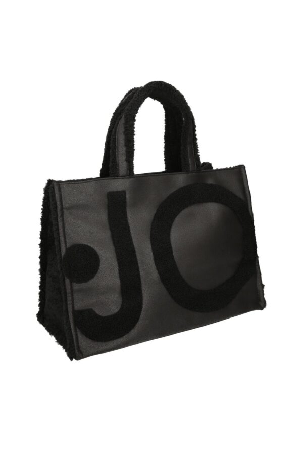 Mala Shopper Maxi Logo Liu Jo Preta 2F6037-E0021-22222 - imagem 2