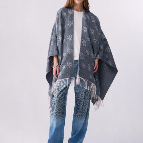 Poncho Reversível Liu Jo Azul-Noite 2F6040-T0300-90013 - imagem 1