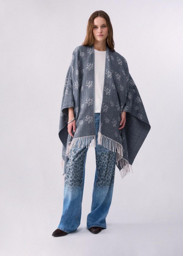 Poncho Reversível Liu Jo Azul-Noite 2F6040-T0300-90013 - imagem 1