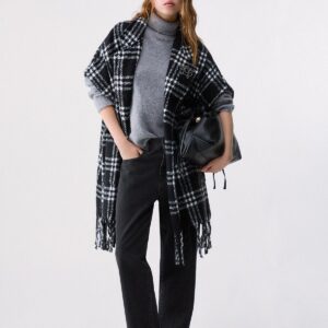Poncho Comprido Jacquard Liu Jo Preto 2F6044-T2742-09Z23 - imagem 1