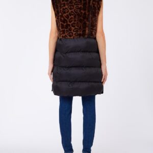 Colete com Capuz Liu Jo Preto e Animal Print 2F6052-T0300-D5266 - imagem 1
