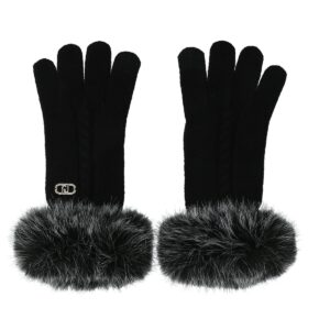 Luvas de Malha com Pelo Sintético Liu Jo Pretas 2F6055-MAA06-22222 - imagem 1