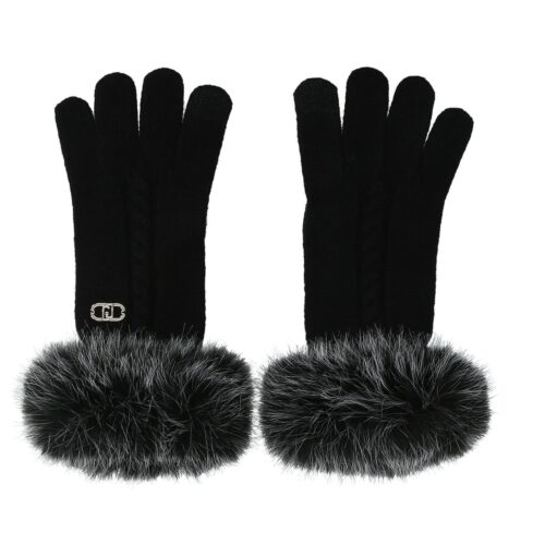 Luvas de Malha com Pelo Sintético Liu Jo Pretas 2F6055-MAA06-22222 - imagem 1