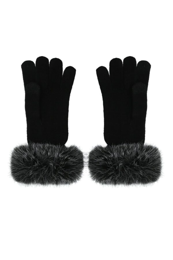 Luvas de Malha com Pelo Sintético Liu Jo Pretas 2F6055-MAA06-22222 - imagem 2