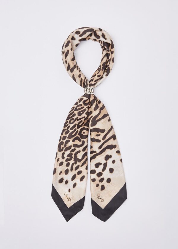 Lenço Estampado Liu Jo Leopardo 2F6059-T2745-09B65 - imagem 3