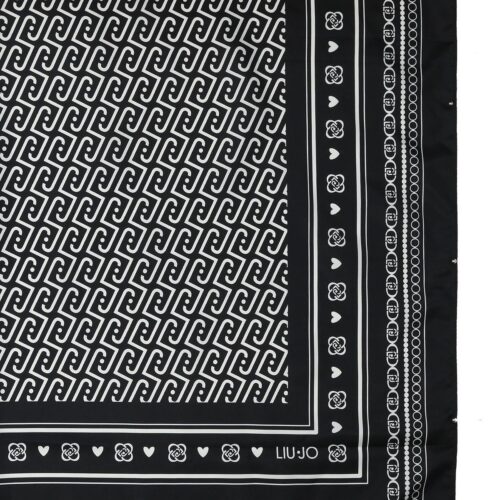 2F6060-T2745-22222-01 Lenço Monograma Liu Jo Preto 2F6060-T2745-22222 - imagem 1