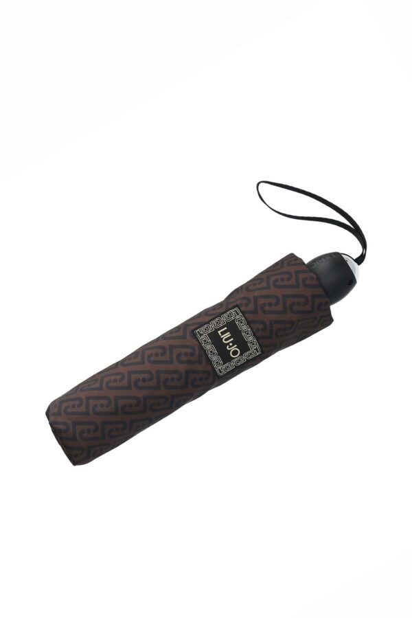 Chapéu-de-chuva Compacto Liu Jo Castanho com Monograma 2XX016-T0300-U9107 - imagem 1