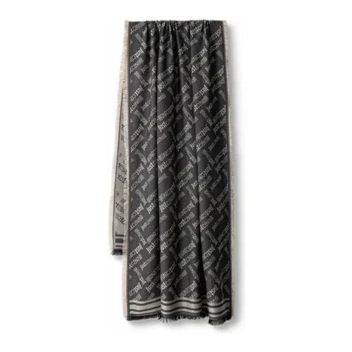 Pashmina Jacquard Logo Just Cavalli Ébano 81RA2H03-ZG449-809