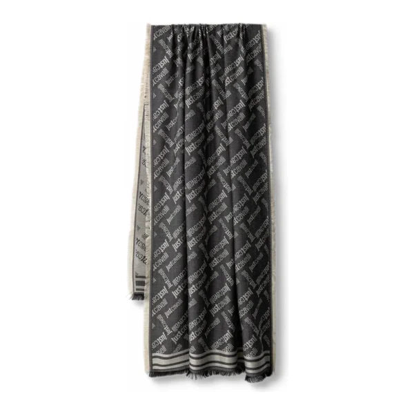 Pashmina Jacquard Logo Just Cavalli Ébano 81RA2H03-ZG449-809