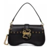 Mala de Ombro Iconic Snakes com Tachas Just Cavalli Preta 81RA4BA1-ZSE07-899