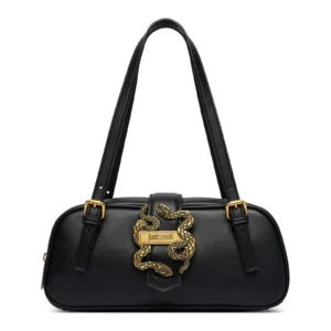 Mala de Ombro Baguete Iconic Snakes Just Cavalli Preta 81RA4BA5-ZSA89-899