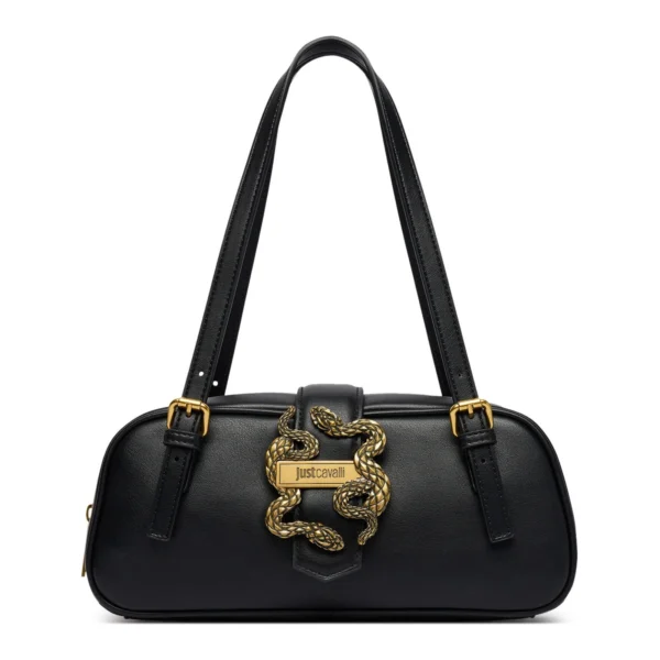 Mala de Ombro Baguete Iconic Snakes Just Cavalli Preta 81RA4BA5-ZSA89-899