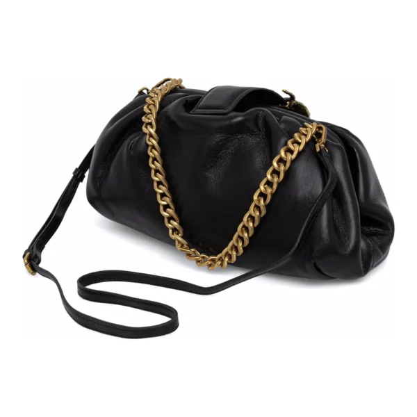 Mala de Ombro Franzida Iconic Snakes Just Cavalli Preta 81RA4BD1-ZS748-899