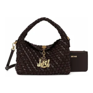 Mala Hobo Entrançada Woving Just Cavalli Castanho Escuro 81RA4BO3-ZSE81-772