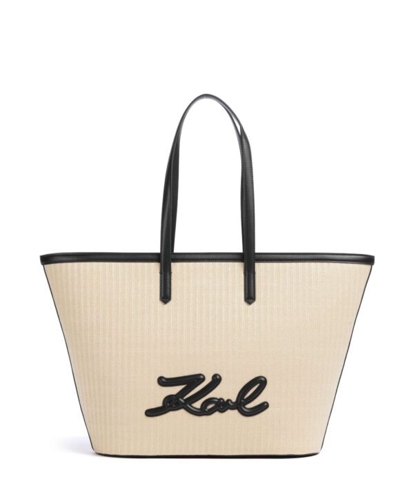 K/Signature Bolsa shopper polipropileno natural/black
