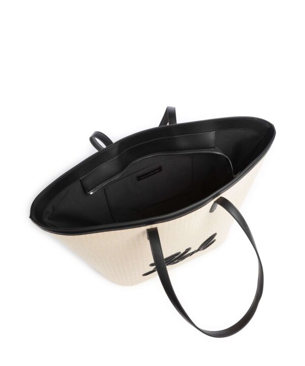 K/Signature Bolsa shopper polipropileno natural/black