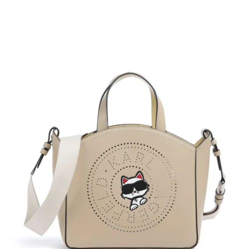K/Circle Choupette Small Bolsa couro de couro de vaca finamente granulado safari