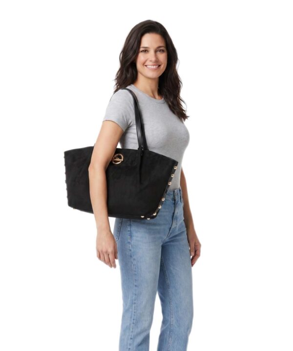 Mala Shopper Gerona L Efeito Camurça Liu Jo Preta AF6030-T711A-22222 - imagem 3