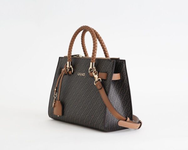 Mala de Mão Manhattan S Monograma Liu Jo Camel AF6069-E1137-81140 - imagem 2
