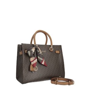 Mala Shopper Manhattan M Monograma Liu Jo Camel AF6086-E1137-81140 - imagem 1