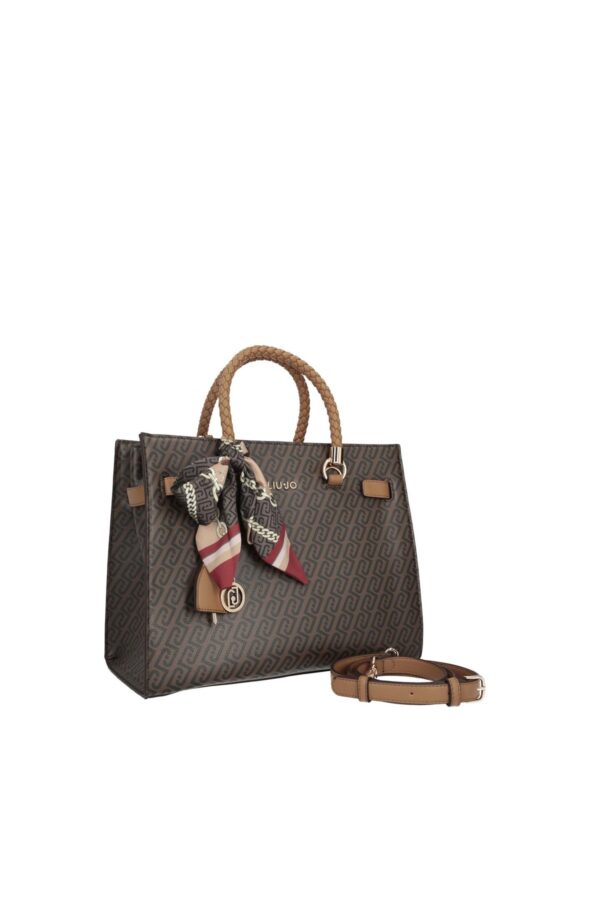Mala Shopper Manhattan M Monograma Liu Jo Camel AF6086-E1137-81140 - imagem 1