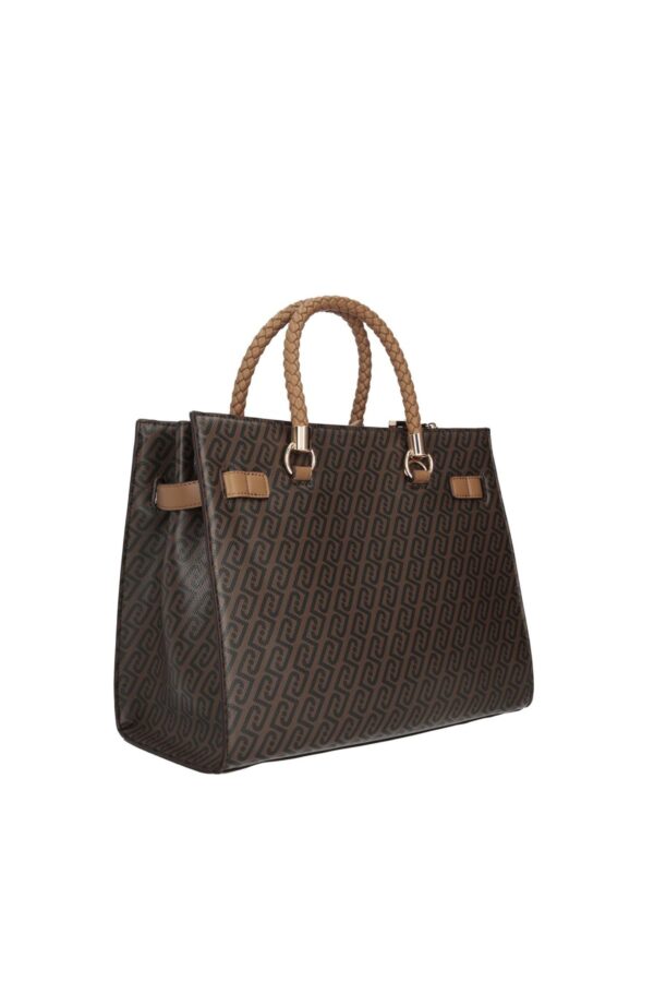 Mala Shopper Manhattan M Monograma Liu Jo Camel AF6086-E1137-81140 - imagem 2