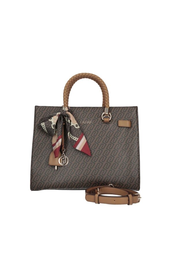 Mala Shopper Manhattan M Monograma Liu Jo Camel AF6086-E1137-81140 - imagem 3