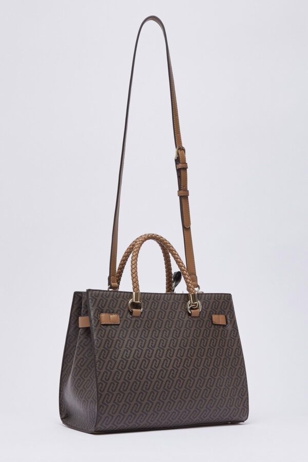 Mala Shopper Manhattan M Monograma Liu Jo Camel AF6086-E1137-81140 - imagem 4