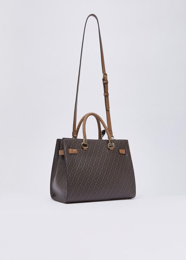 Mala Shopper Manhattan M Monograma Liu Jo Camel AF6086-E1137-81140 - imagem 5