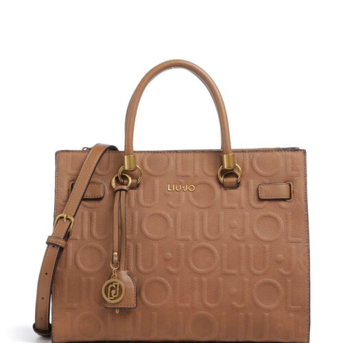 Mala Shopper Manhattan M Monograma em Relevo Liu Jo Camel AF6086-E1139-81140 - imagem 1