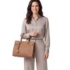 Mala Shopper Manhattan M Monograma em Relevo Liu Jo Camel AF6086-E1139-81140 - imagem 3