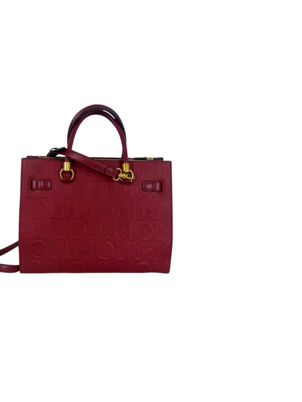 Mala Shopper Manhattan M Monograma em Relevo Liu Jo Bordeaux AF6086-E1139-91724 - imagem 3