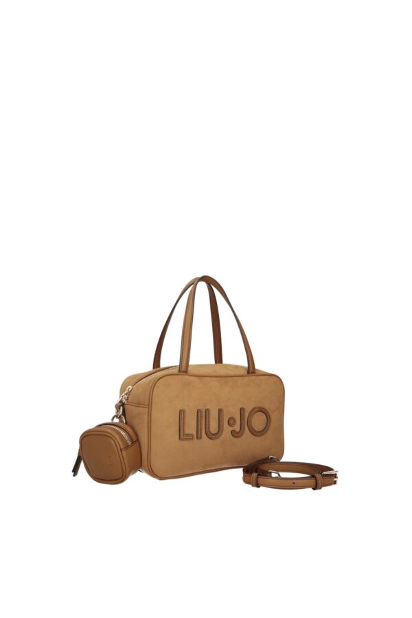 Mala Bowling Ferielle M Efeito Camurça Liu Jo Camel AF6118-T711A-81140 - imagem 1