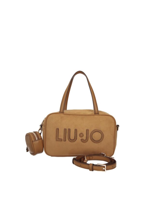 Mala Bowling Ferielle M Efeito Camurça Liu Jo Camel AF6118-T711A-81140 - imagem 3