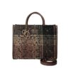 Mala Shopper Ridhi M Xadrez Liu Jo Castanho Escuro AF6206-T759A-00533 - imagem 3