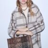 Mala Shopper Ridhi M Xadrez Liu Jo Castanho Escuro AF6206-T759A-00533 - imagem 5
