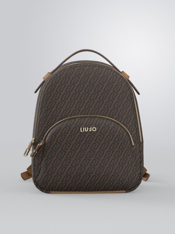 Mochila Manhattan M Monograma Liu Jo Camel AF6209-E1137-81140 - imagem 1